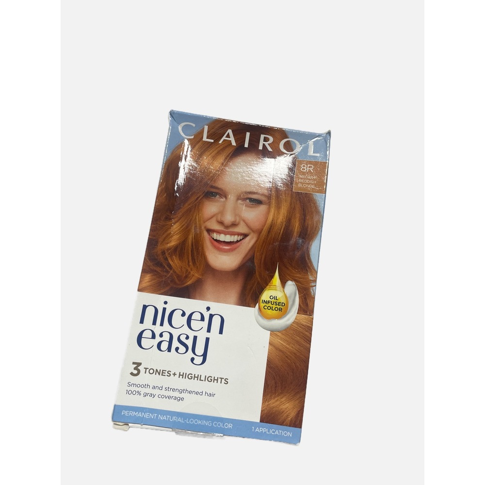 Clairol Nice'n Easy Hair Dye Women 8R Medium Reddish Blonde Permanent Color‎ New